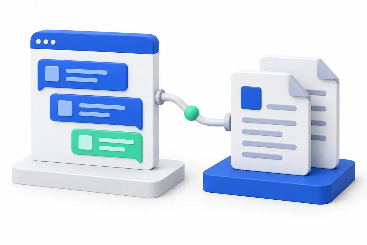 Conceptual illustration: ai chatbots that put your knowledge to work.