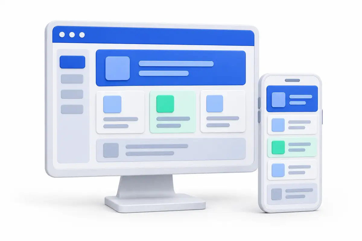 Ilustración conceptual: aplicaciones web que hacen avanzar tu negocio.